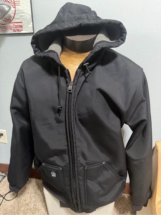Duluth Trading Co Other - Alaskan HardGear Men's Black Hooded Work Jacket - Heavyweight Insulated